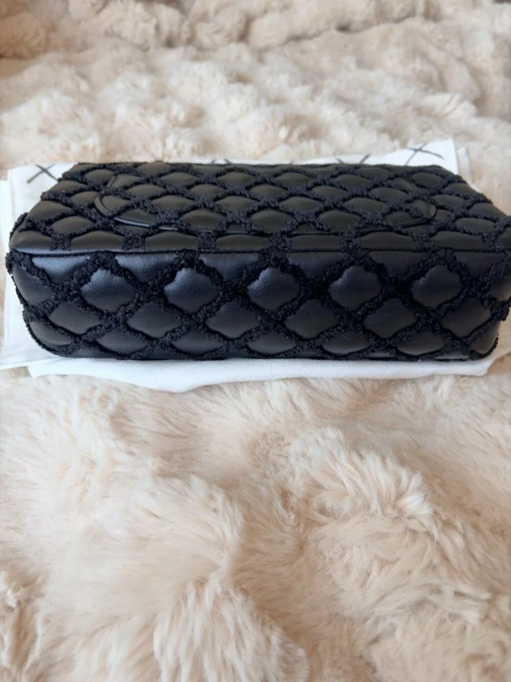 CHANEL *RARE* Matelasse Lambskin x Fabric Double Flap Double Chain Bag